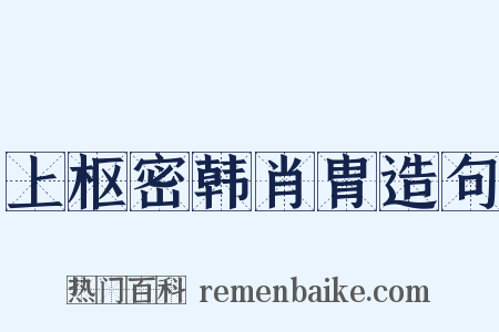 上枢密韩肖胄造句是什么意思的图片
